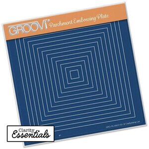 Clarity Groovi Square Nested A5 Embossing Plate kopen | Pergamano embossingplaat