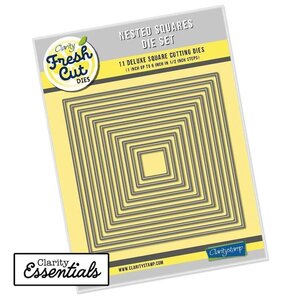 Clarity Fresh Cut Nested Squares Die Set 2,5–15 cm kopen | Vierkante snijmallen set