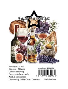 Die-Cuts A7 Provence (21 stuks) – Papieren Decoratie voor Kaarten, Doosjes en Scrapbooks