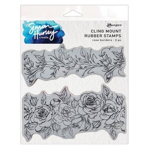 Simon Hurley Cling Mount Rubber Stamps Rose Borders
