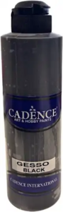 Cadence Zwarte Gesso 250 ml – Perfecte Basis voor Mixed Media en Acrylverf