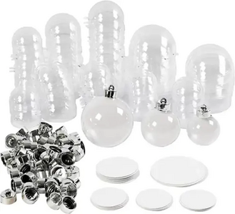  creativ company Acryl ballen 2-delig met kapje – Ø 5 cm – set van 10 stuks