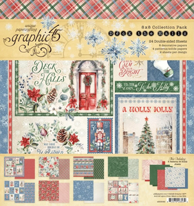 Deck the Halls 8x8 Designpapier – Graphic 45 Kerstcollectie