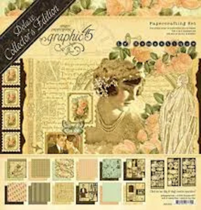 Paper pad 12x12 Le Romantique Collection Graphic 45 papier met Franse charme