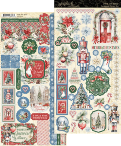 Graphic 45 Deck the Halls Sticker Set – Feestelijke Kerststickers voor Creatieve Projecten