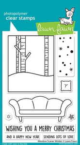 Lawn Fawn Window Scene: Winter bundel kopen – stempel + snijmal voor warme wintertaferelen