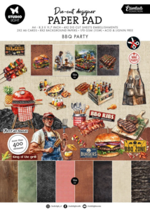 Studio Light Card Making Paper Pad BBQ Party – Die-Cut Pad voor Stoere BBQ Kaarten