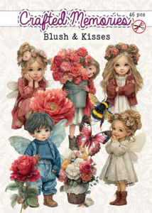Crafted Memories Blush & Kisses Die-Cuts – Romantische Ephemera voor Kaarten en Scrapbooking