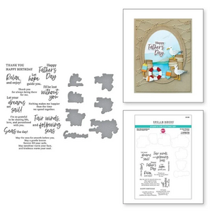 Spellbinders Fair Winds Sentiments stempel- en snijmallen set