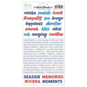 Mintay Papers Riviera Moments 6x12 Inch Paper Stickers Words – Stickervel met Woorden en Teksten