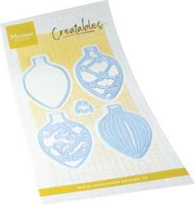 Marianne Design Creatables LR0968 Ovale Kerstballen – Snijmal voor Feestelijke Kerstcreaties