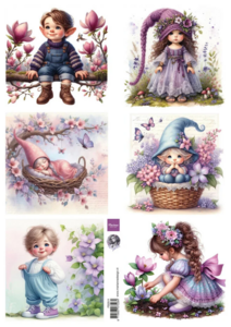 Marianne Design Decoupage Sheet A4 Magical Garden by Fairybells (FB2511) – 3D Knipvel voor Kaarten Maken