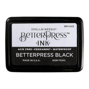 Spellbinders BetterPress Black Permanent Ink – Permanente Zwarte Inkt voor BetterPress en Stempels