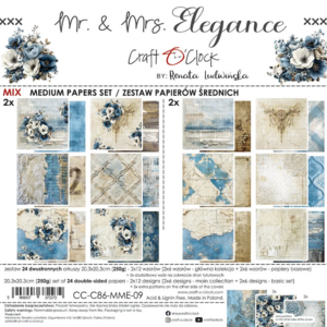 Craft O’Clock Mr. & Mrs. Elegance Mix Medium Paper Set
