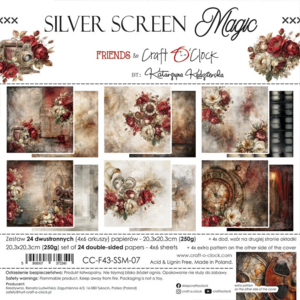 Craft O’Clock Silver Screen Magic 8x8 inch Designpapier
