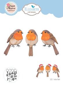 Elizabeth Craft Designs Festive Robin 2272 – kerstvogeltje én vogel voor het hele jaar