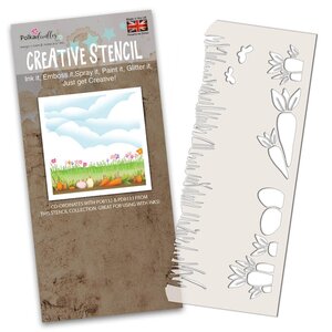 Polkadoodles Spring Borders Stencil PD8131