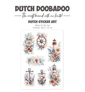 Dutch Doobadoo Waves of the Seas 491.201.006 – maritiem stansvel voor kaarten en creatieve projecten