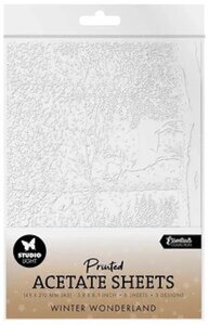 Studio Light Winter Wonderland Printed Acetate Sheets A5 – SL-ES-ACS19