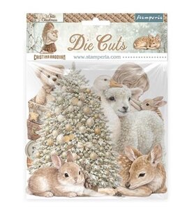 Stamperia With Christmas Die Cuts – kerstdecoraties voor kaarten, albums & mixed media