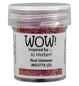 WOW! Red Glimmer Embossingpoeder – glanzend rood voor kerst en meer WS377X