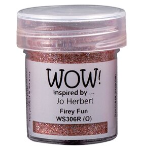 WOW! Fiery Fun WS306R Embossingpoeder – zacht oranje met glinstering