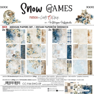 Craft O'Clock Snow Games Mix Medium Paper Set – CC-F44-SWG-09