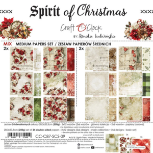 Craft O'Clock Spirit of Christmas Mix Medium Papers Set – CC-C87-SCS-09