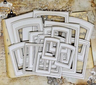 CraftUla Natural Beauty Chipboard Fotolijstjes – 18 stuks