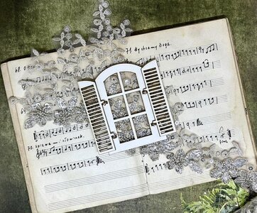 CraftUla Chipboard Groot Raam In Silence – 12 x 13 cm