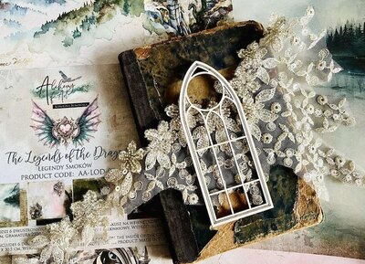CraftUla Chipboard Klein Venster Legends of Dragons – 12,5 x 5 cm – AA-CH-LOD-01