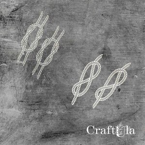 CraftUla Chipboard Touwen – 4 stuks – 13,5 x 4,5 cm