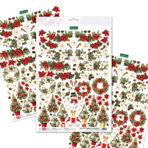 Katy Sue Petite Poinsettias Die Cut Embellishments – 273 stuks – 12-DCE023PP