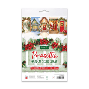 Katy Sue Poinsettia Garden Scene Stash – 24 vellen – 02-10079PGS